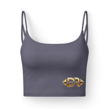 Luxe Women's Crop Bra | Minimal Gold DR Logo