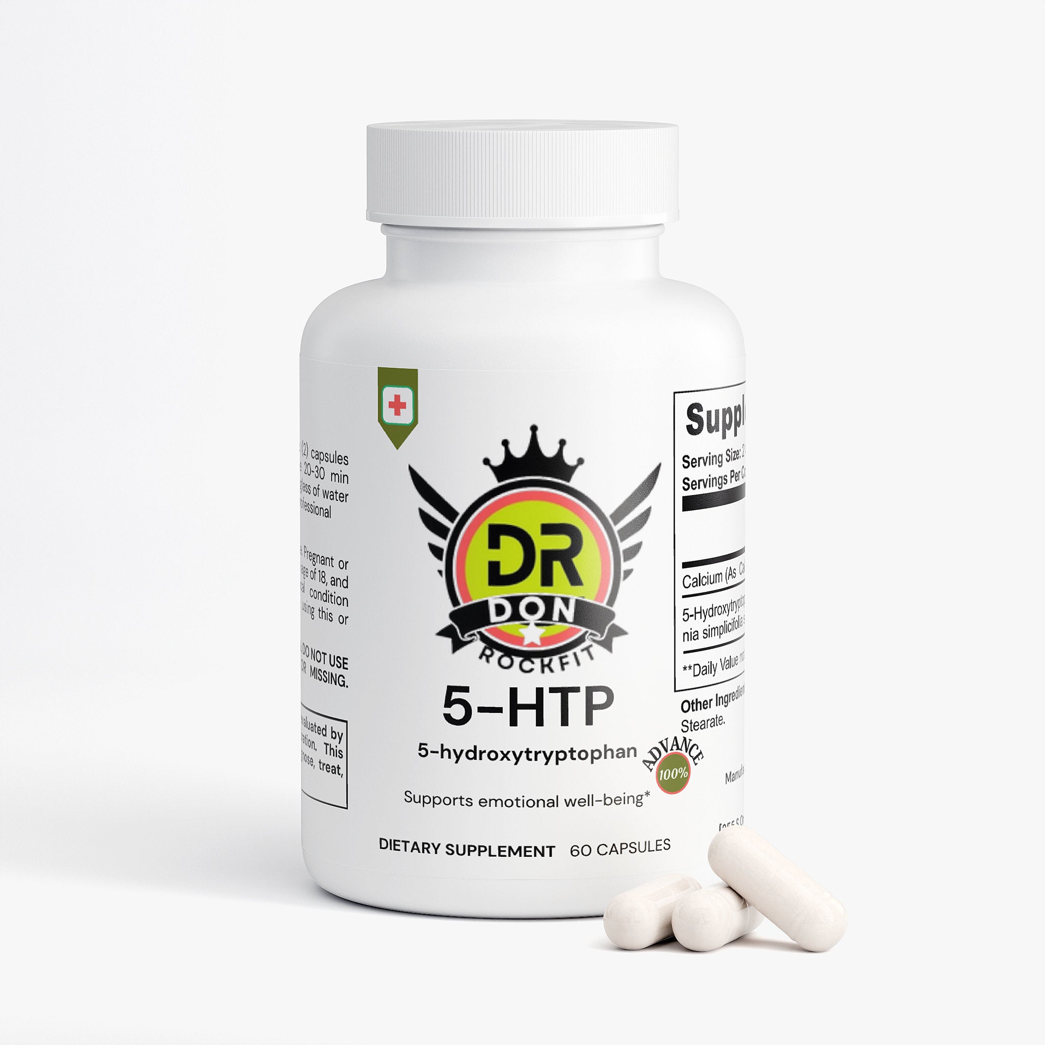 5-HTP Supplement – Natural Mood Support & Stress Relief | 100mg Per Capsule