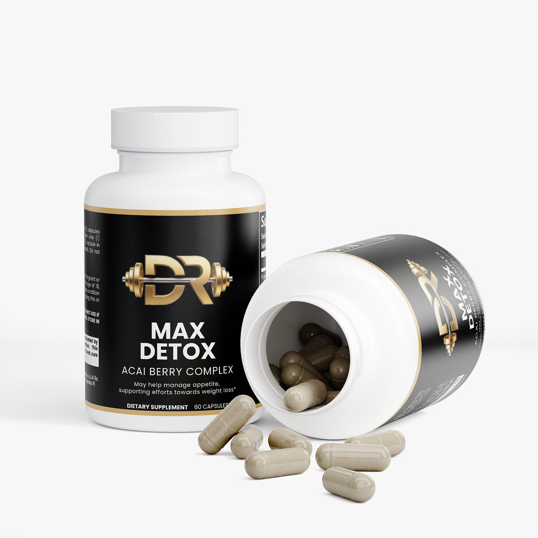 Max Detox Acai Capsules – Fiber Cleanse & Digestive Support Formula