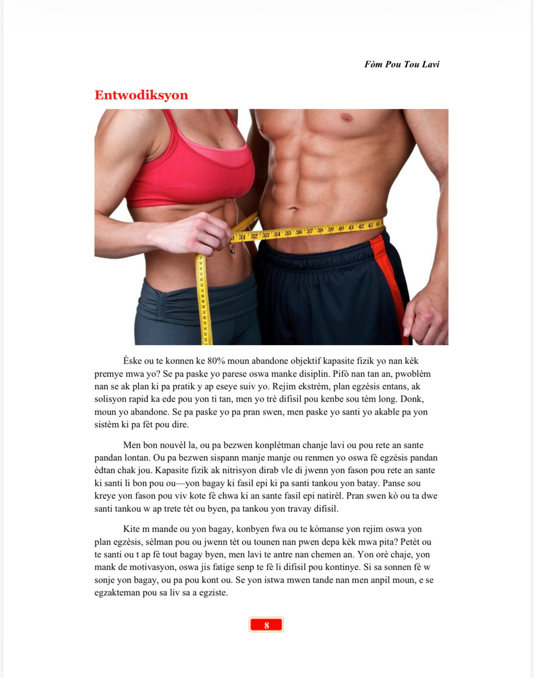 Fòm Pou Tou Lavi Guide Konplè + Program Pèdi Pwa (Donrockfit)