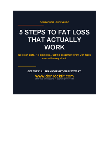 5 Steps to Fat Loss That Actually Work